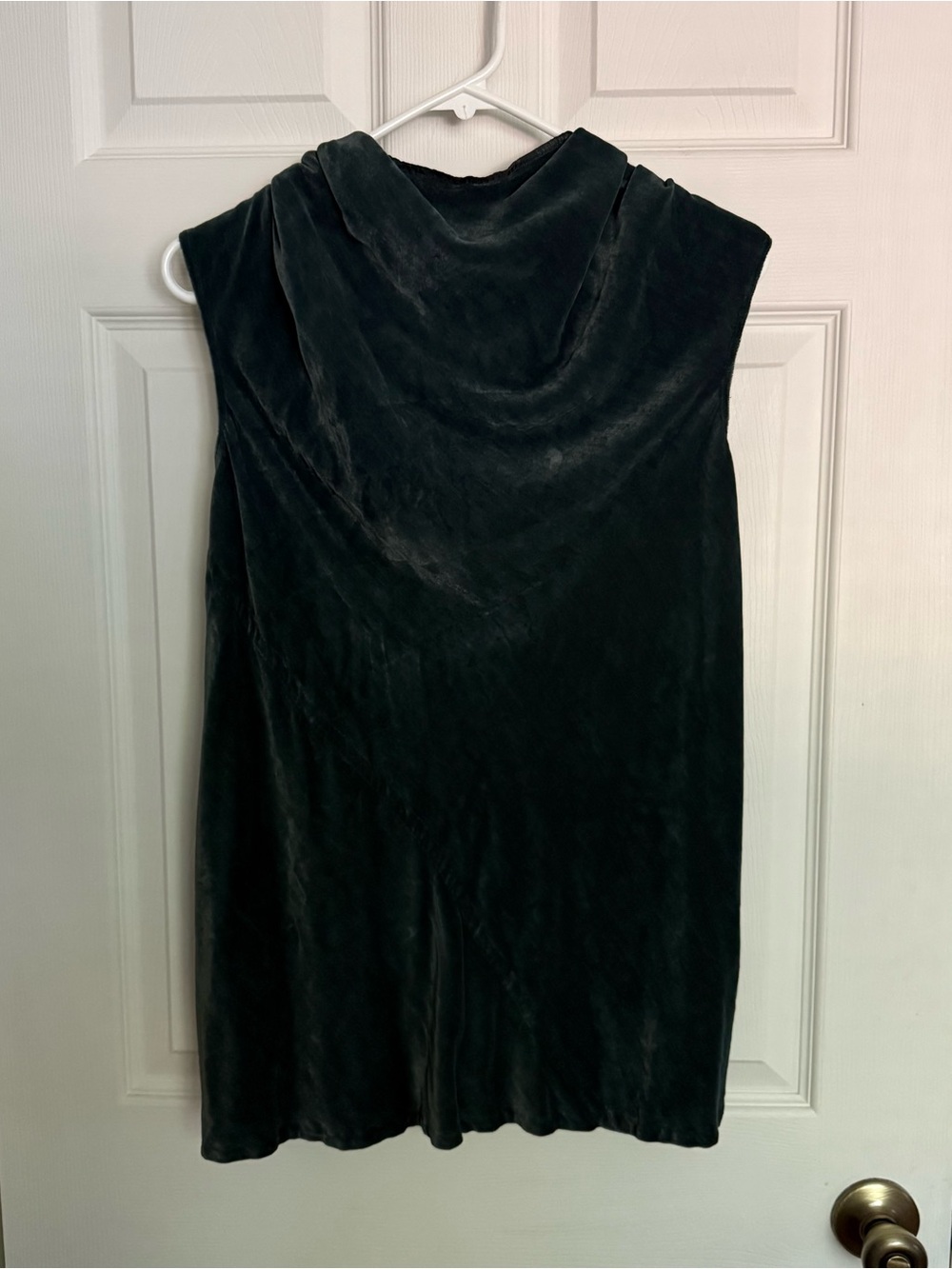 Rick Owens Mastodon F/W 16 Sleeveless Velvet Top in Teal